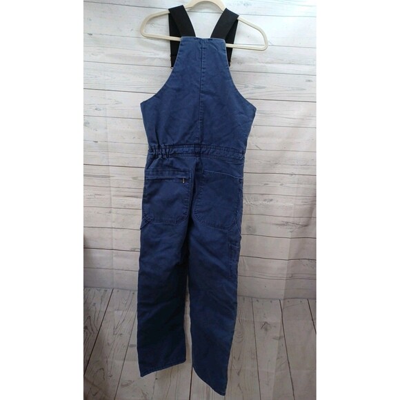 Vtg Bercowear Bib Coveralls Mens 36-38 Short USA Insulated Canvas Work Blue - Picture 5 of 11